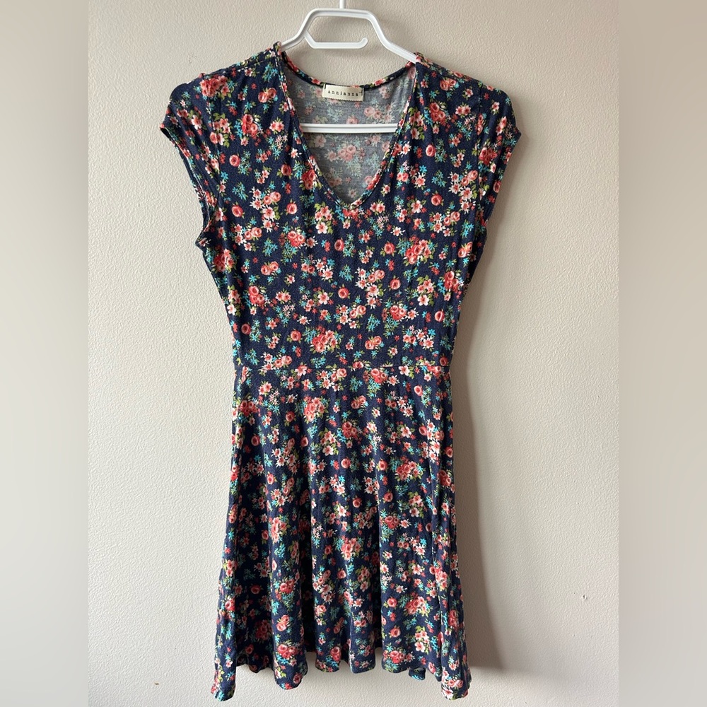 Floral blue dress